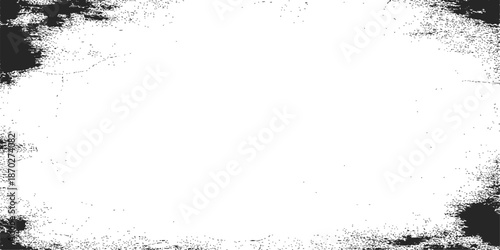 Abstract grunge frame with ink splashes and textured background