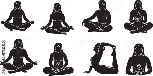 Yoga poses for relaxation and meditation practice