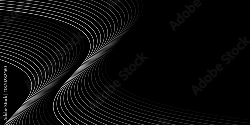 Abstract wave element for design. Digital frequency track equalizer. Stylized line art background. Vector illustration.