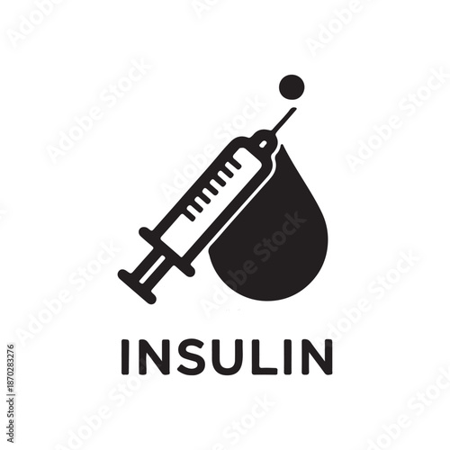 Insulin icon vector logo design template