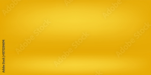 Studio simple backgrounds. yellow walls for photography space vector simple set with bright gradient spotlight abstract