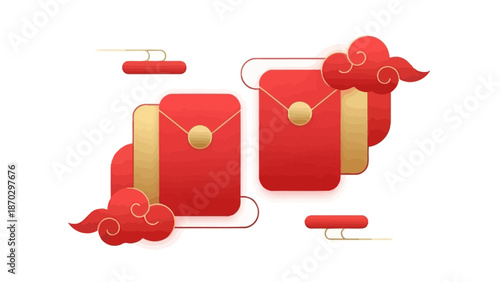 Red Envelope Gift with Golden Accent.
