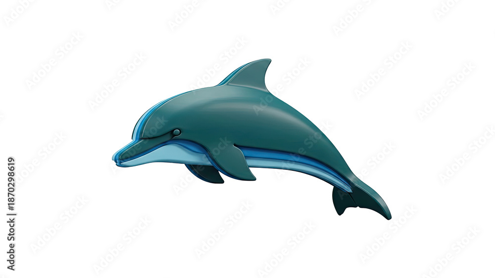 Fototapeta premium Stylized Dolphin Sculpture