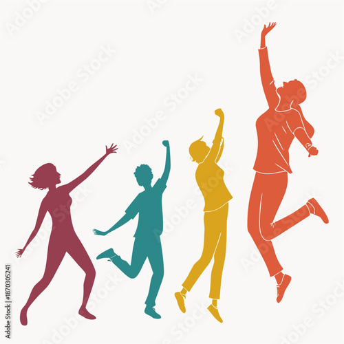 dancing people silhouettes