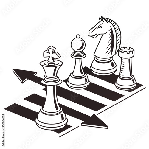 black chess board