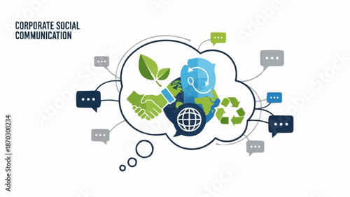 Corporate Social Responsibility Communication Concept.
