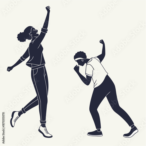 silhouette of a dancing girl