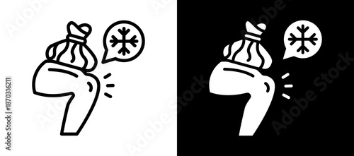 Cold Therapy whiteblack icon