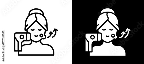 Skin Treatment whiteblack icon