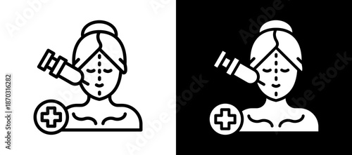 Face Treatment whiteblack icon