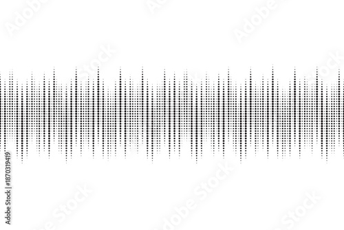 Abstract dot wave background. Vector illustration of sound rhythm backdrop.  