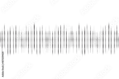 Abstract dot wave background. Vector illustration of sound rhythm backdrop.  
