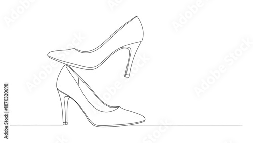 Elegant high heel shoes illustration