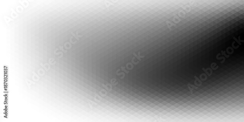 Triangular halftone background. Vector geometric technology abstract background. Halftone triangles retro pattern. Minimal 80s style dynamic tech geometric pattern.