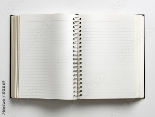 Wallpaper Mural Blank notebook with empty pages on a white background for creative writing and note-taking needs Torontodigital.ca