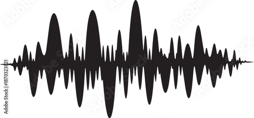 Sound wave pattern on white background graphic design element