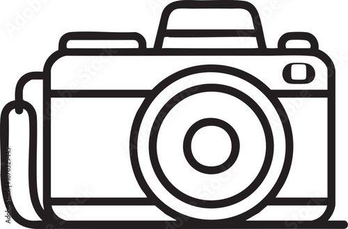 Camera Icon Illustration — Minimal Line Art Photography Symbol for Web and UI