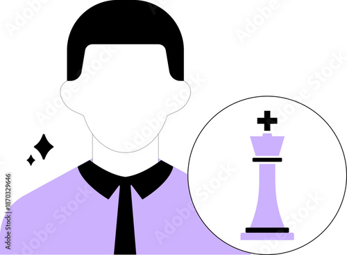 Business Leadership Icon Element