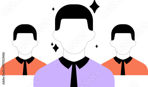 Business Leadership Icon Element