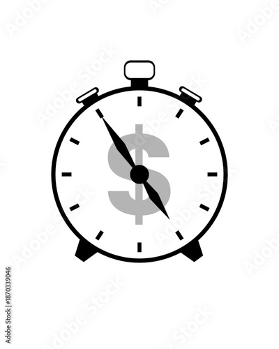 Time Value of Money Stopwatch Icon