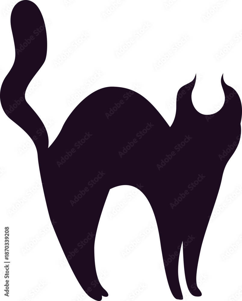 Obraz premium Mystical Magic Black Cat Element