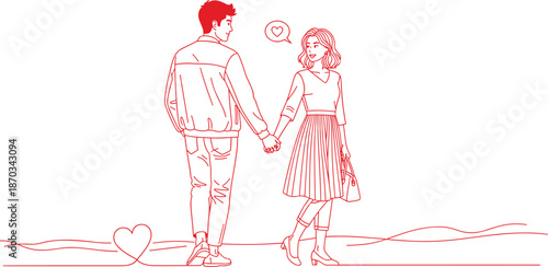 Couple holding hands