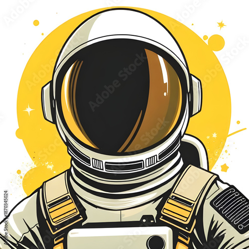 astronaut, space, spacesuit, vector, illustration, spaceman, cosmonaut, helmet, visor, suit, science, technology, exploration, mission, galaxy, universe, cosmos, stars, planet, moon, orbit, zeroGravit