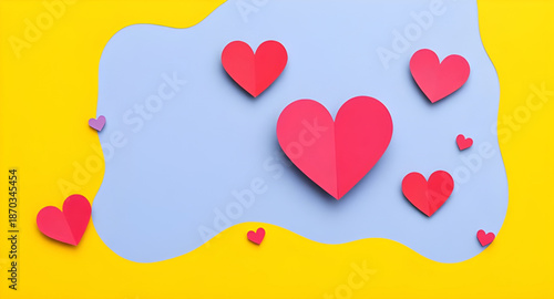 heart, hearts, confetti, paper, background, love, romance, romantic, valentine, valentines, wedding, anniversary, celebration, party, festive, decoration, decorative, cute, sweet, joyful, happy, cheer