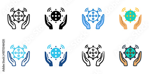 Sensory play icons set multiple style collection. Editable stroke 
