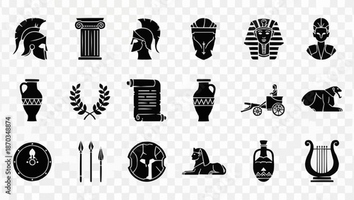 Ancient Greek and Egyptian Icons Collection.