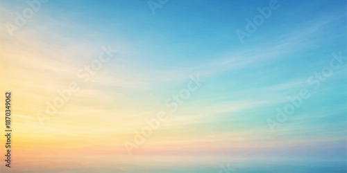 Beautiful abstract cloudscape of blue, red, and orange sky at sunset