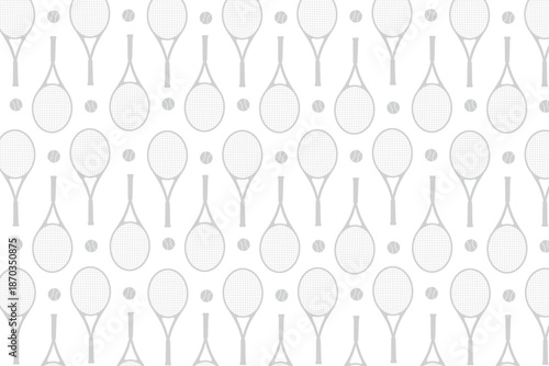 Tennis Racquet Seamless Vector Pattern Background