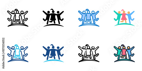 Cultural awareness icons set multiple style collection. Editable stroke 
