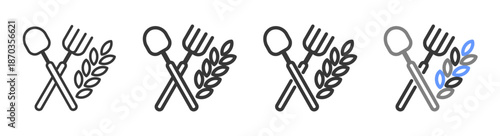 The Ultimate agriculture Styles with Variations Line of icon set vector illustration