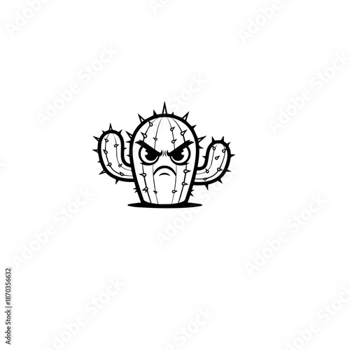Angry Cactus Illustration