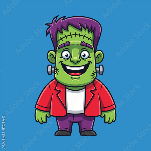 Happy frankenstein character