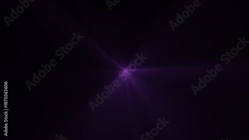 Abstract Purple Light Rays Emitting from Central Point, Digital Graphic, Dark Background, Visual Effect, Close-Up View, Conceptual Art