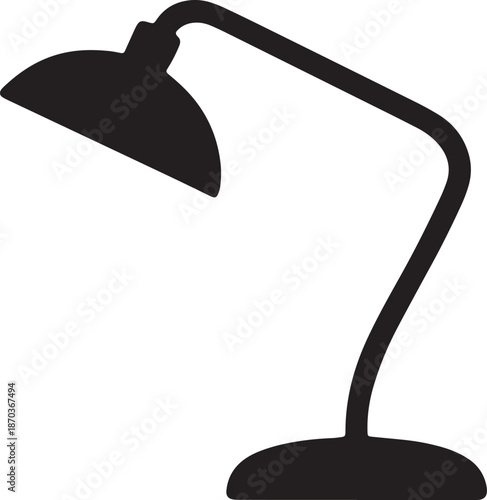 modern desk lamp on transparent background clean illustration for design