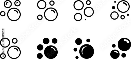 Abstract Bubble and Circle Elements Set Dots Particles for Decoration and Background