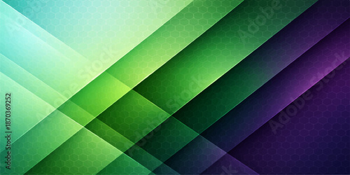 Abstract green geometric background with triangles and patterns