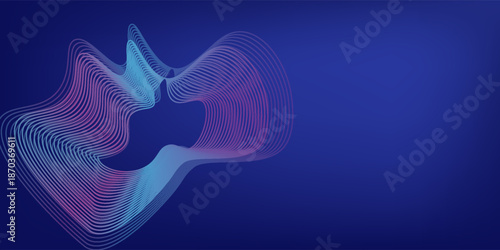 Blue and purple violet vector abstract particles soundwave background