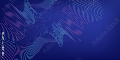 Blue and purple violet vector abstract particles soundwave background