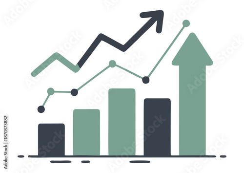 Abstract business concept illustration of growth and strategy theme, modern professional design, representing success and progress with no real events depicted