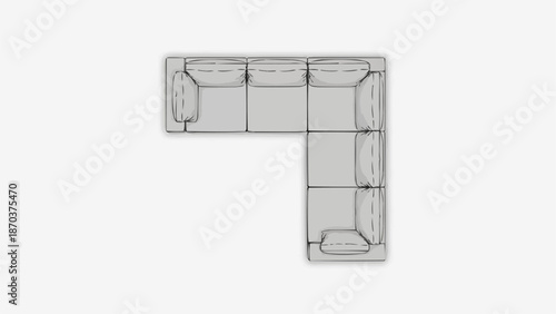Modern Sectional Sofa Furniture Arrangement.