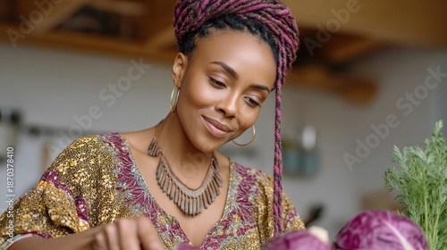 A Radiant Scene of Friendship and Harvest Celebration: A Woman in a Shimmering Gold Dress Surrounded by Pink Flowers