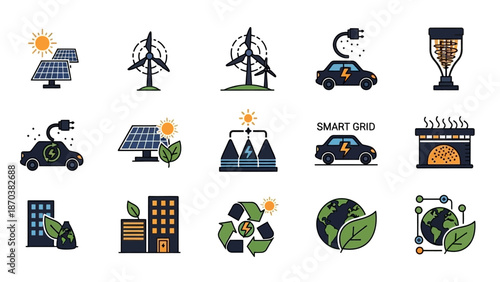 vector illustration of a set of icons