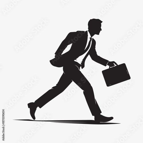 Walking Busy Businessman