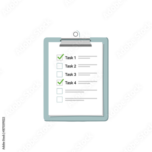 Streamlined digital checklist illustration for efficient task management and project organization, highlighting completed and pending items for improved productivity