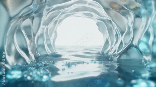 Clear fluid movement in abstract passage