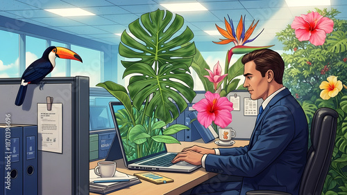 Surreal Office Jungle